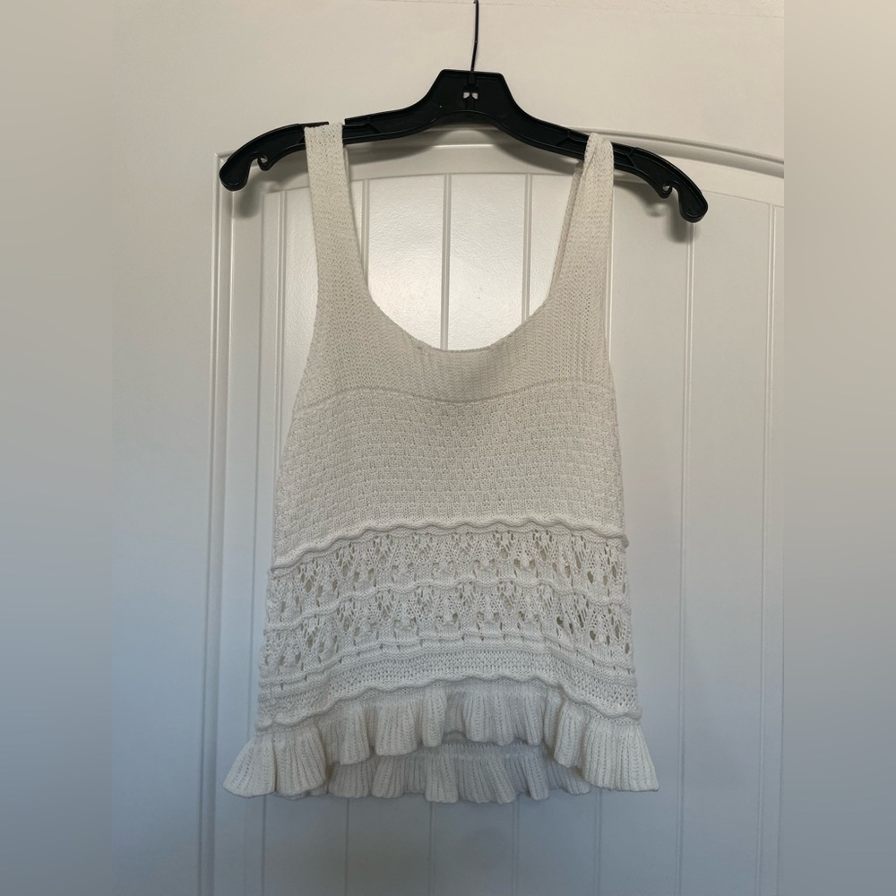 Blu Pepper Cream Textured Sweater